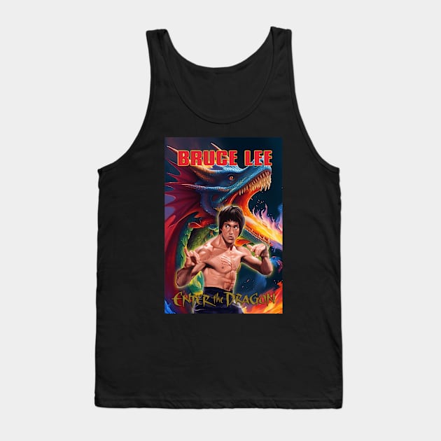 Vintage Movie Bruce Jeet Kune Do Be Water Lee Tank Top by Garmentcrooks